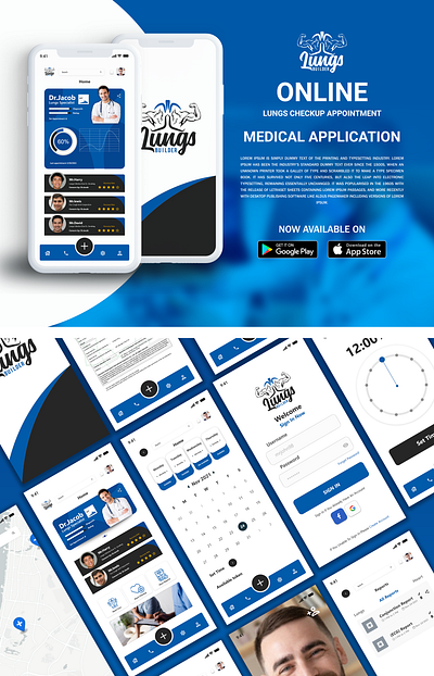 Lungs Checkup App graphic design medical app ui