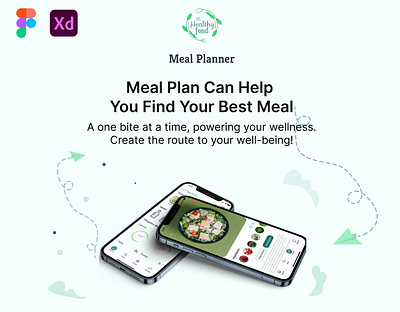 Meal Planner Mobile app UI Design app design figma graphic design landing meal planner mobile app ui ux