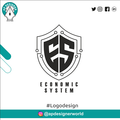 Economic System Logo design 💥 attractive creative designers identify logo new
