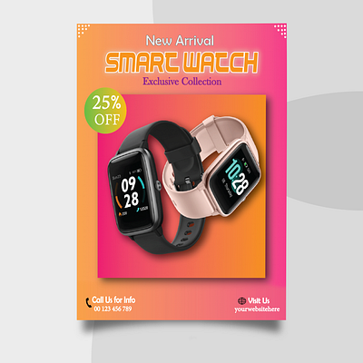Smart Watch Advertisment branding graphic design