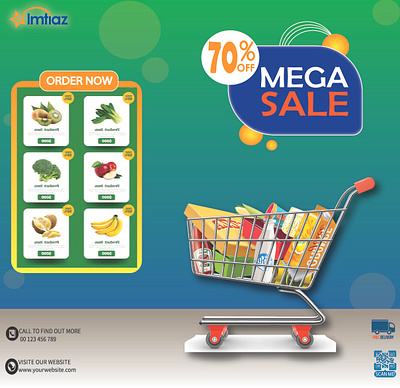 Imtiaz Mart Mega Sale Poster branding graphic design