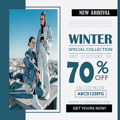 Winter Collection Sale Poster branding graphic design