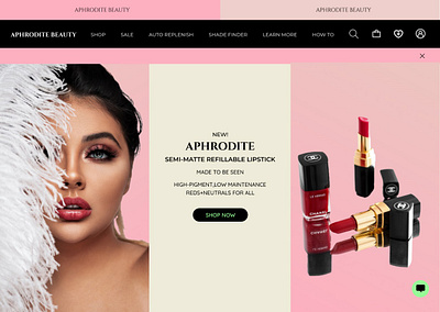 Beauty Product Landing Page UI branding graphic design ui