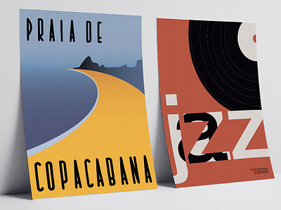 "Praia de Copacabana" wall art poster. artwork branding design digital art graphic design illustration logo poster wall art