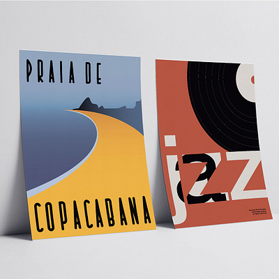 "Praia de Copacabana" wall art poster. artwork branding design digital art graphic design illustration logo poster wall art