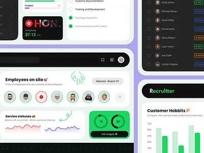 Recruiter v.2.0 - Dashboard admin admin panel analytics chart components crm dashboard saas table ui ui design ux ux design widget