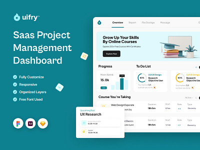 Online Education Platform UI Dashboard dashboard design graphic design ui web website