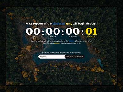 Countdown Timer — Daily UI #14 army branding business count countdown countdown timer dailyui design donate graphic design illustration important logo product redesign timer ui ukraine ux web