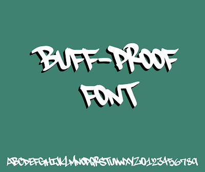 BUFF-PROOF Font / Inspired by MF DOOM's logo 9cholz font graffiti font mf doom mm food mm..food typeface