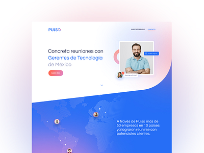 Pulso Website & Branding blue bran brand identity composition landing page marketing pulso ui design