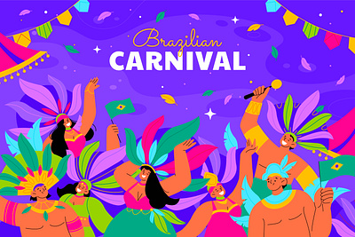 Brazilian Carnival braziliancarnival carnival children illustration design flat graphic design illustration vector
