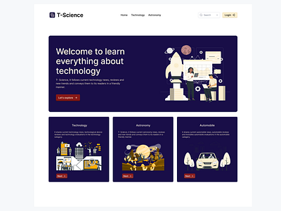 Landing Page Design 003 astronomy daily daily ui 003 landing landing page science technology
