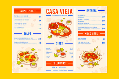 Restaurant Menu design design menu graphic design hand drawn illustration menu restaurant menu vector