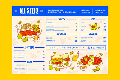 Restaurant Menu branding design design menu graphic design hand drawn illustration restaurant menu vector