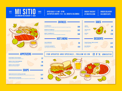 Restaurant Menu branding design design menu graphic design hand drawn illustration restaurant menu vector