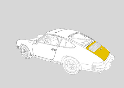 Porsche 911SC graphic design illustration vector