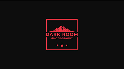 Dark Room Photography black branding clean design logo minimal photography red