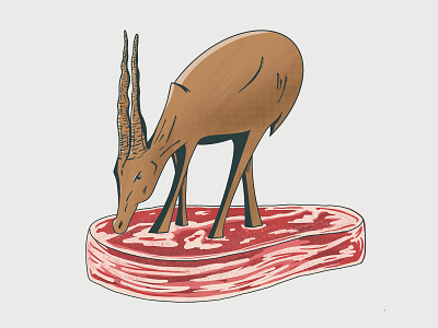 Antelope antelope illustration steak