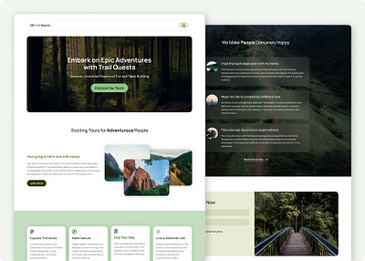 Landing Page : Epic Adventures adven adventures design herosection landing page nature quest trail typography ui ux web design