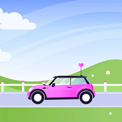 MINI COOPER aftereffects animation cartoon cute design graphic design illustration motion graphics vector