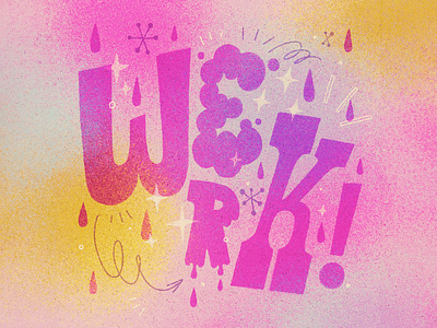 WERK artwork font illustration lettering pride queer type type design typography werk