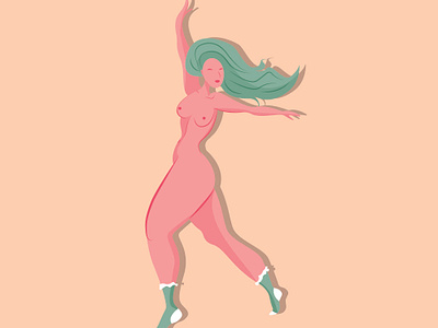 Dancing girl graphic design ilust vector