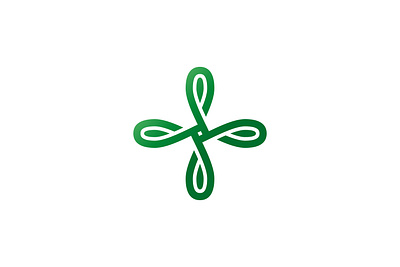 Clover Knot Logo clover cross health health logo knot