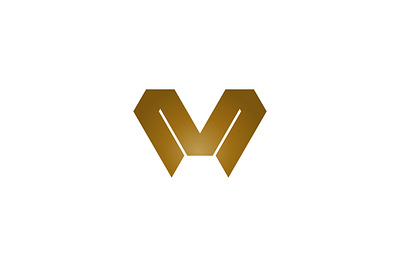 Letter M Diamond Logo diamond m gold letter m lettermark m logo modern