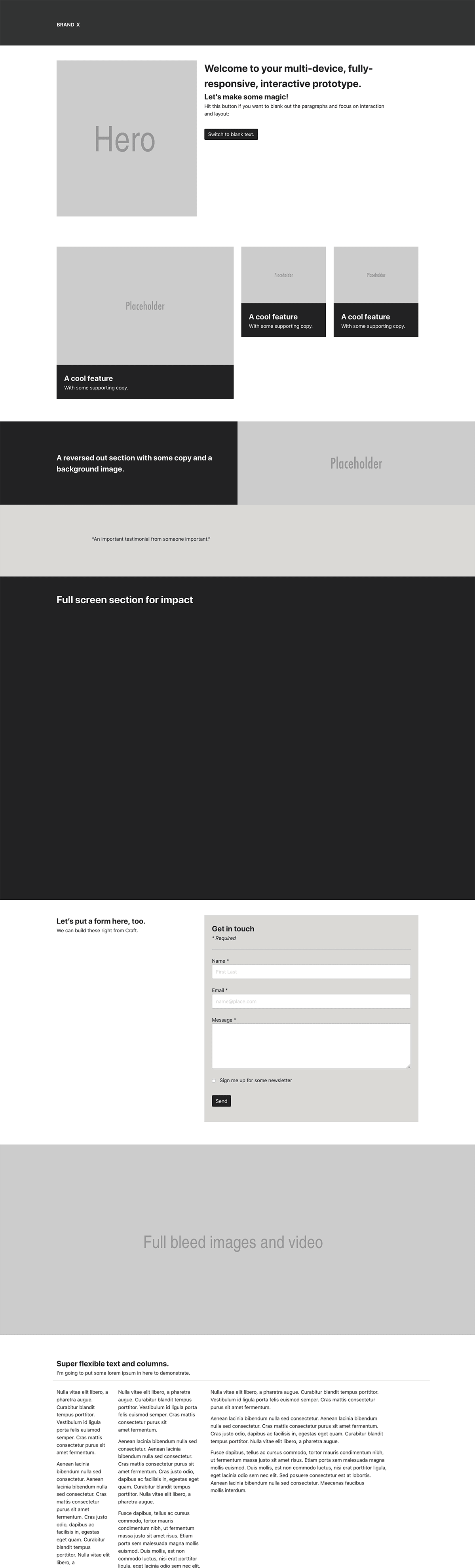 A Live Wires wireframe example