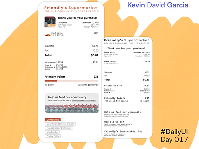 #DailyUI Day 17: Purchase receipt dailyui email grocery receipt