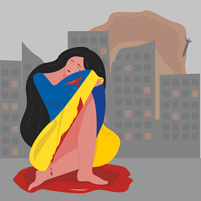 The pain of Ukraine illustration vector