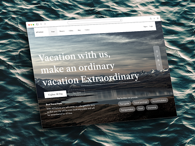 Adventuras Landing Page branding design graphic design landing page ui ui ux ux water