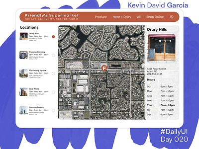 #DailyUI Day 20: Location Tracker dailyui grocery location map
