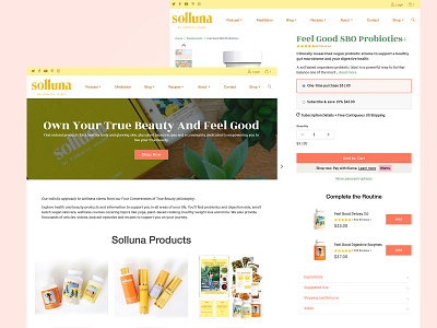 My Solluna web design