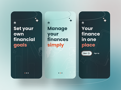 Onboarding Mobile Banking App - Daily UI 009 app appdashboard appdesign gamify getstarted hired hiring mobileapp musemind onboarding uiux uiuxagency uiuxcasestudy website