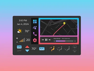 Daily UI - 034 Automotive Interface car daily ui design interface ui uiux ux ux design uxui