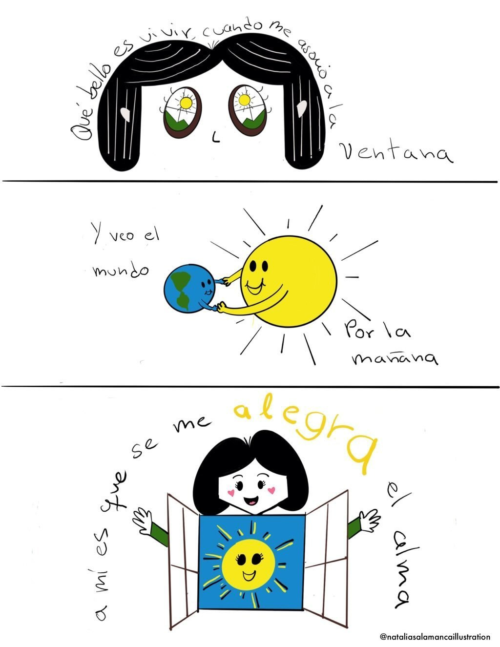 Que bello es vivir artist character design drawing illustration