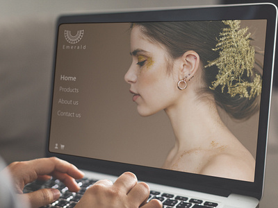 Landing Page 100daysofdesign brown challengeaccepted creativeexplorer dailyui designchallenge ecommercegems herosection jewelry jewelrydesign landingpage lux nature ui ux