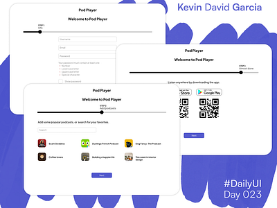 #DailyUI Day 23: Onboarding dailyui onboard podcast signup