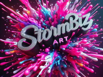 StormBiz Art 3d animation branding graphic design logo ui