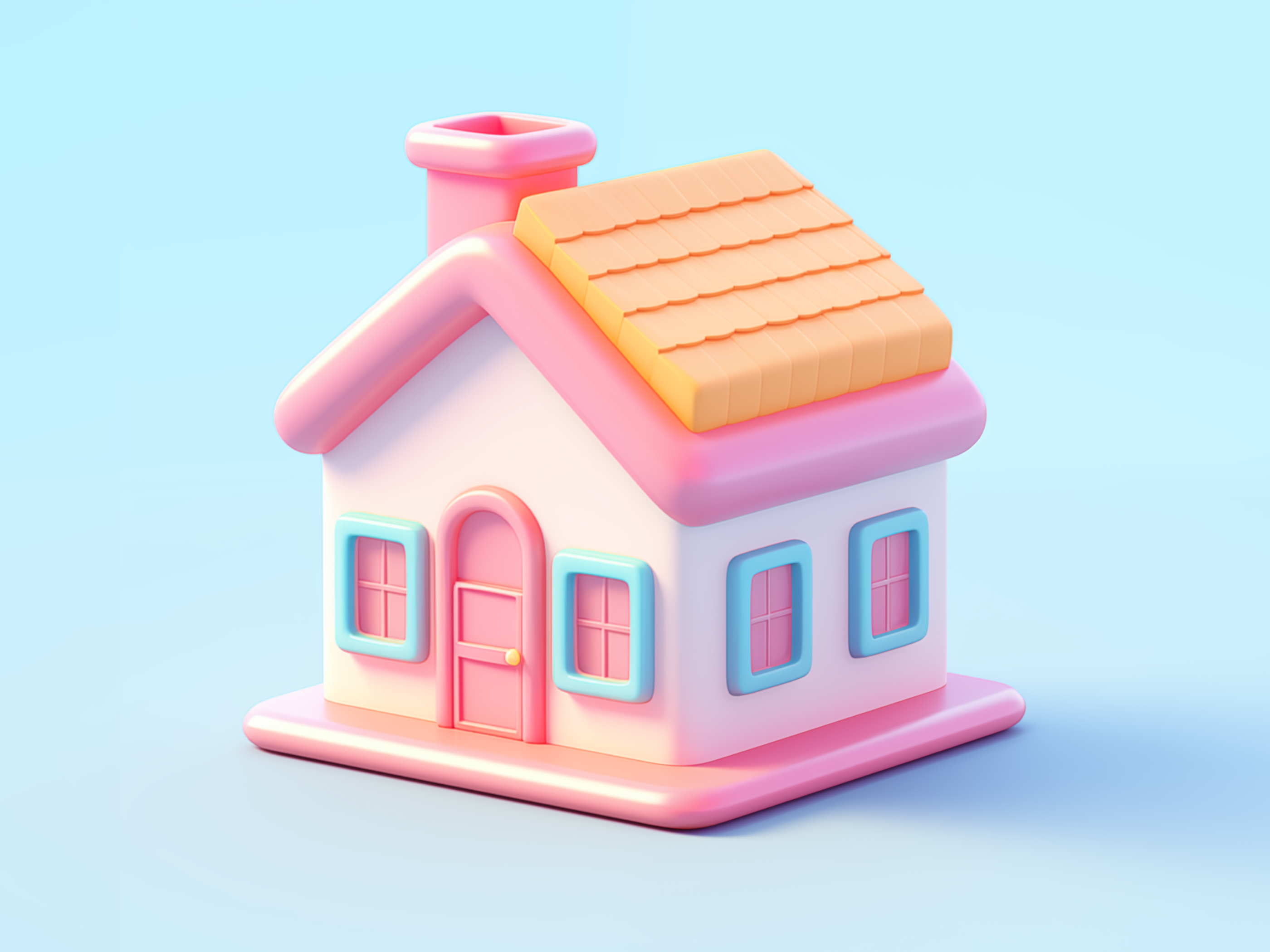 Example of 3D Custom Cartoon House