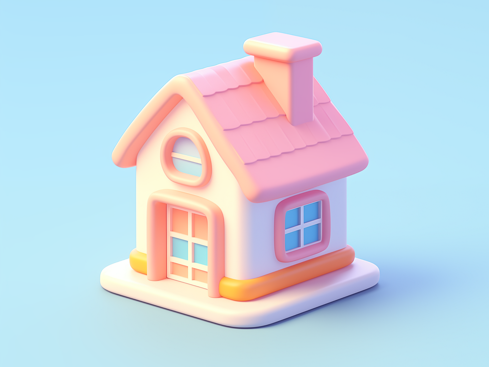 3D House, 3D Cute House, 3D Cartoon House by Gerdoo on Dribbble