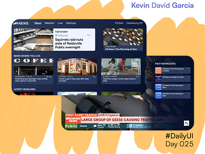 #DailyUI Day 25: TV App dailyui news tv tv app