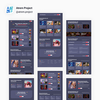 WorldBeat Festival - Landing Page Cultural Festival atrem project figma mobile app ui ui design uiux user interface ux ux design web design