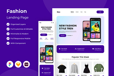 Baju - Fashion Landing Page landing