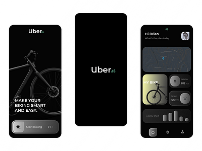 UberBike - UI Concept design product designer prototyping ui ui design ui designer