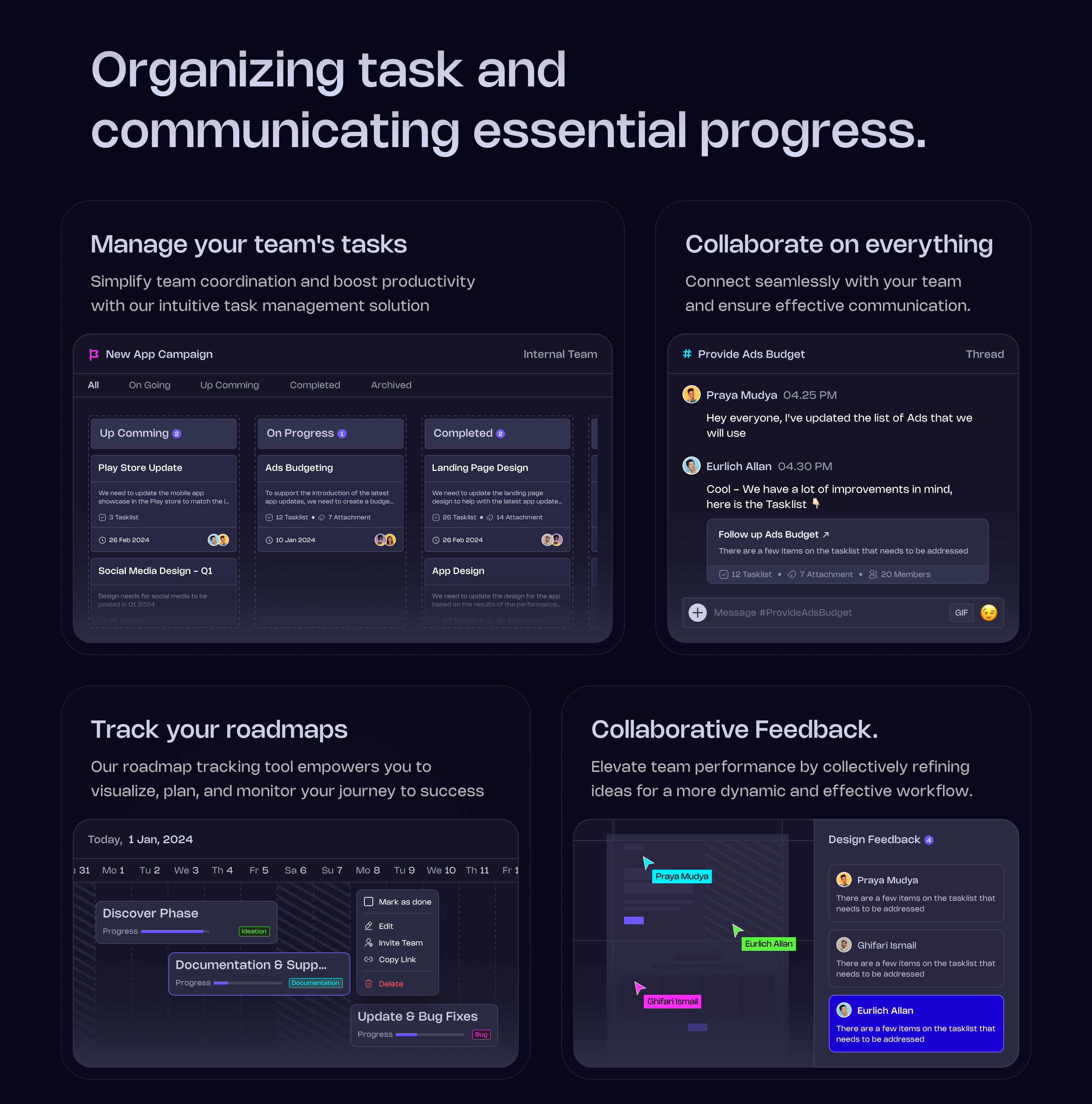 Landing Page - Feature section exploration animation clean dashboard design features illustration interaction landing page motion motion design task task management ui ui design ux web web design website