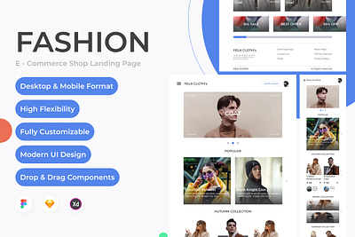 Fela Cloth's - Website Home Landing Page V2 desktop fashionable interface landing layout marketing outfit page retail site trendy ui user wear website