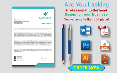 Professional letterhead, flyer and stationery in word format 3d branding business card design businesscard businessletterhead companyletterhead corporatestationery graphic design letterhead letterheaddesign logo luxurybusinesscard minimumbusinesscard moderndesign motion graphics professional professionaldesign stationery stationerydesign ui