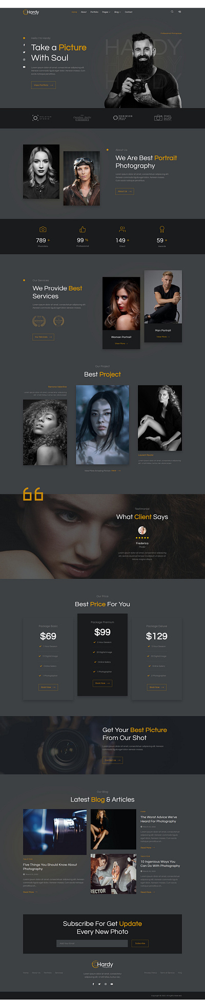 Photographer Website branding design graphic design ui ux website wordpress